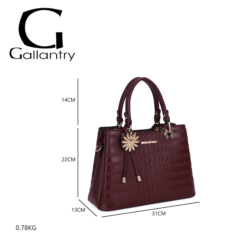 La Fiora – Sac à main femme croco à bandoulière