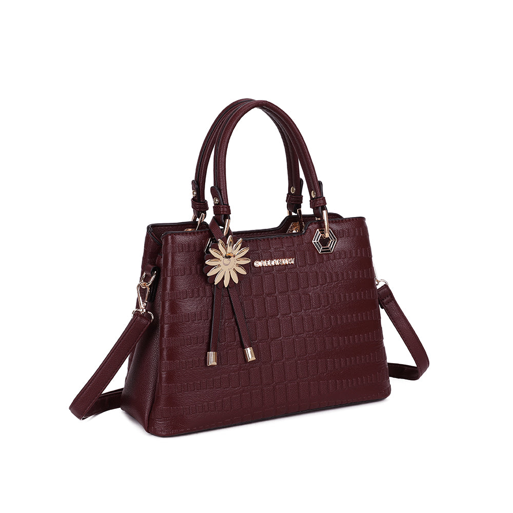 La Fiora – Sac à main femme croco à bandoulière