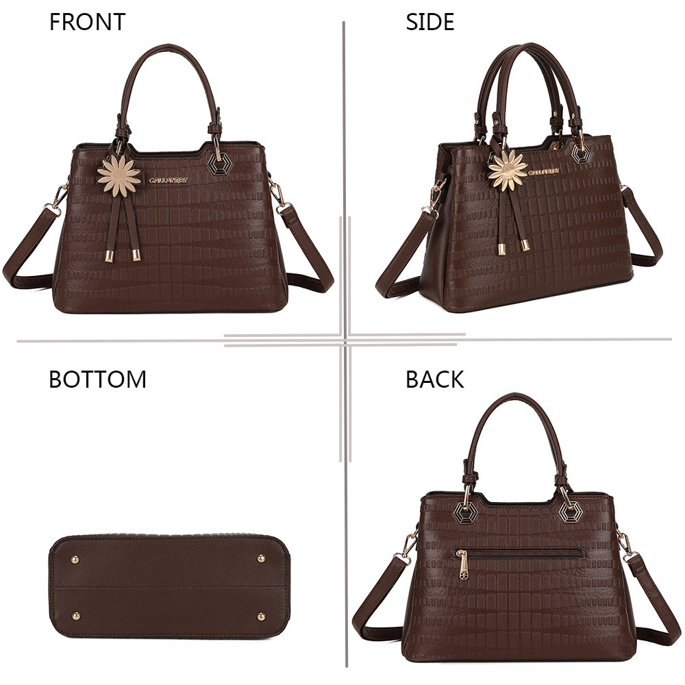 La Fiora – Sac à main femme croco à bandoulière