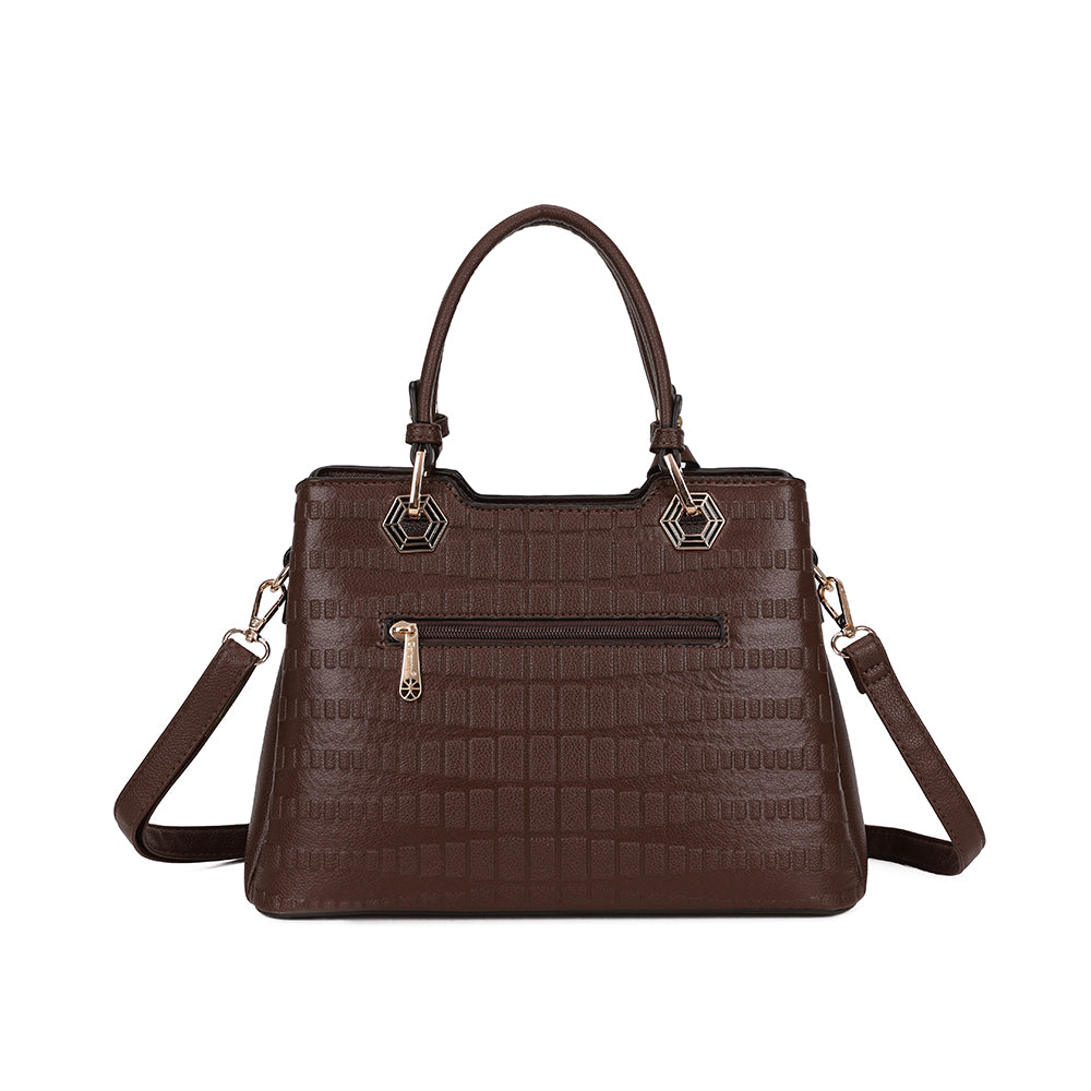La Fiora – Sac à main femme croco à bandoulière