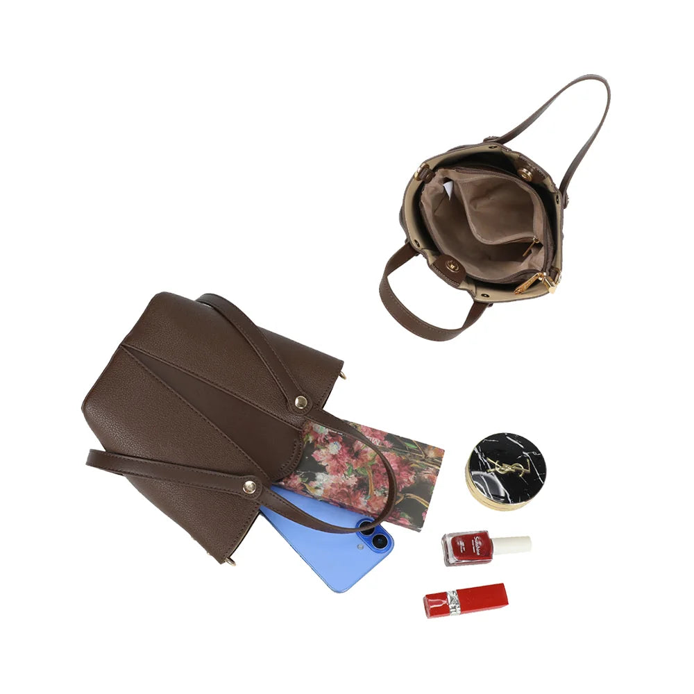 Intérieur du Airy Style café : compartiment principal et poche zippée pour vos essentiels – réf. Z-83093