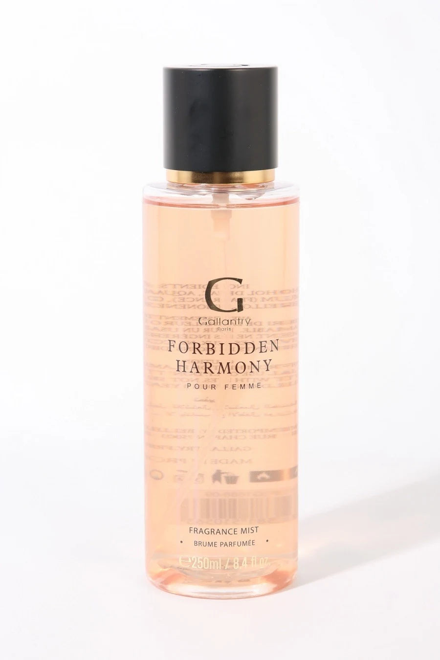 Flacon vaporisateur 250 ml de la brume parfumée Forbidden Harmony de Gallantry Paris