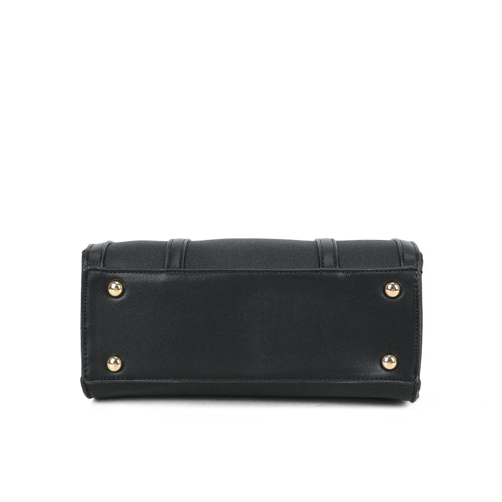 Dessous du Camden noir : base rectangulaire qui garde le sac bien droit – réf. R-2013-1