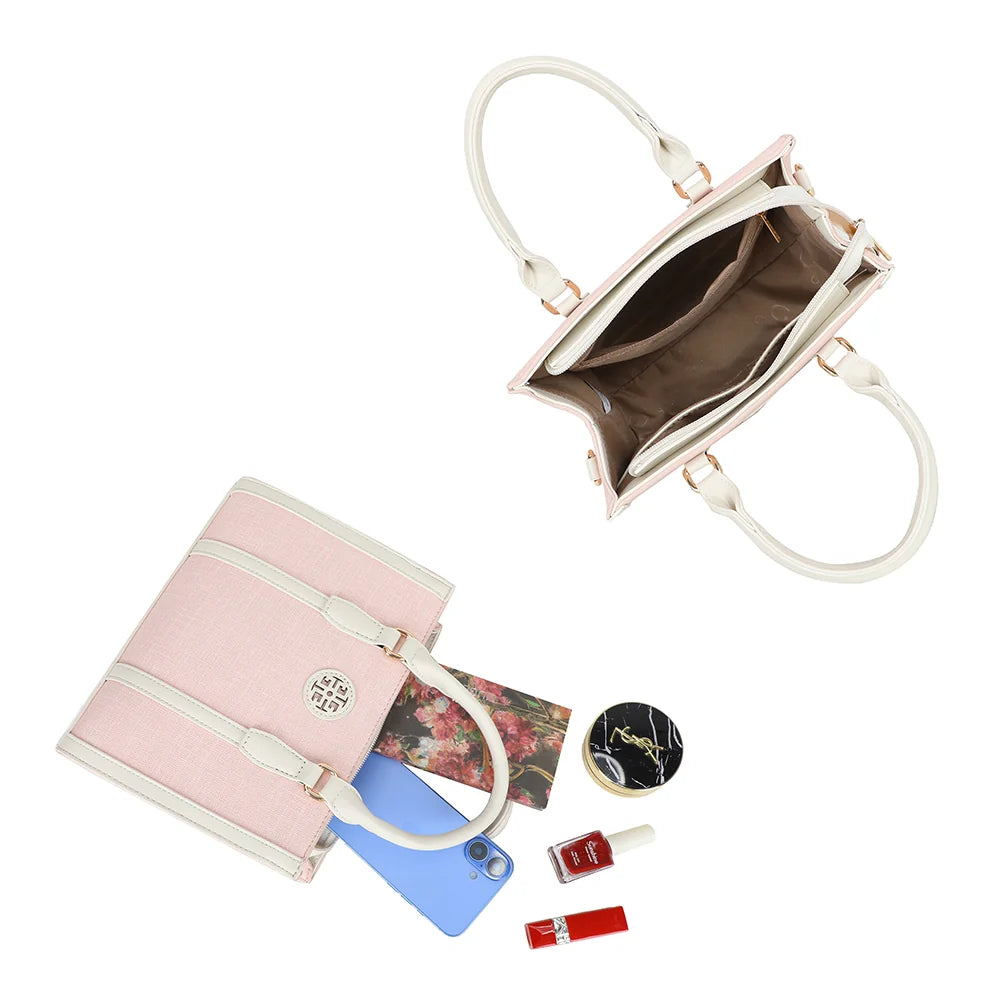 Intérieur du Camden rose/beige : fermeture zippée et poche intérieure zippée pour les essentiels – réf. R-2013-1