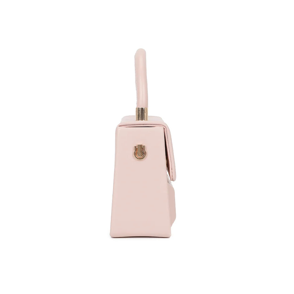 Profil du ChocoLuxe rose : 7 cm de profondeur et anneau doré pour accrocher la bandoulière – réf. YL-26001