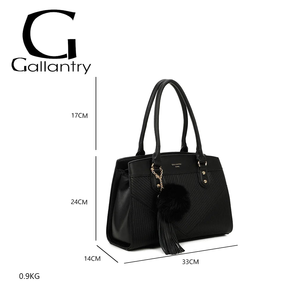 Dimensions du Cléo noir : 33 × 14 × 24 cm, anses de 17 cm, poids de 0,9 kg – réf. R-1501-4