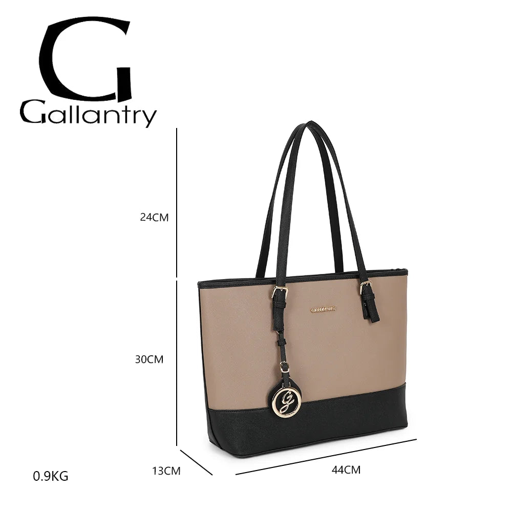 Fiche dimensions du sac cabas Déjà-vu beige : hauteur, largeur, profondeur et poids – réf. G-9227-9