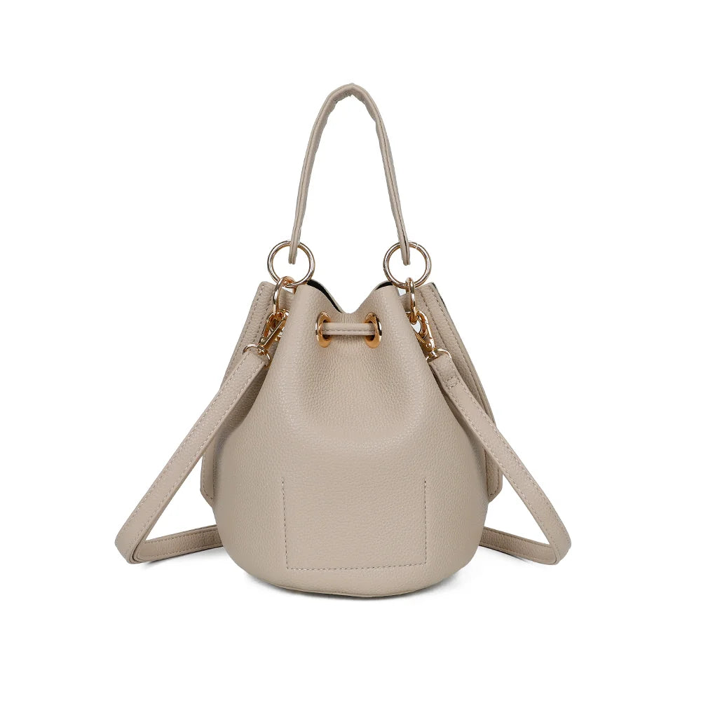 Dos du sac Éclat de Rêve champagne, simili cuir grainé et bandoulière amovible – réf. KJ-62050