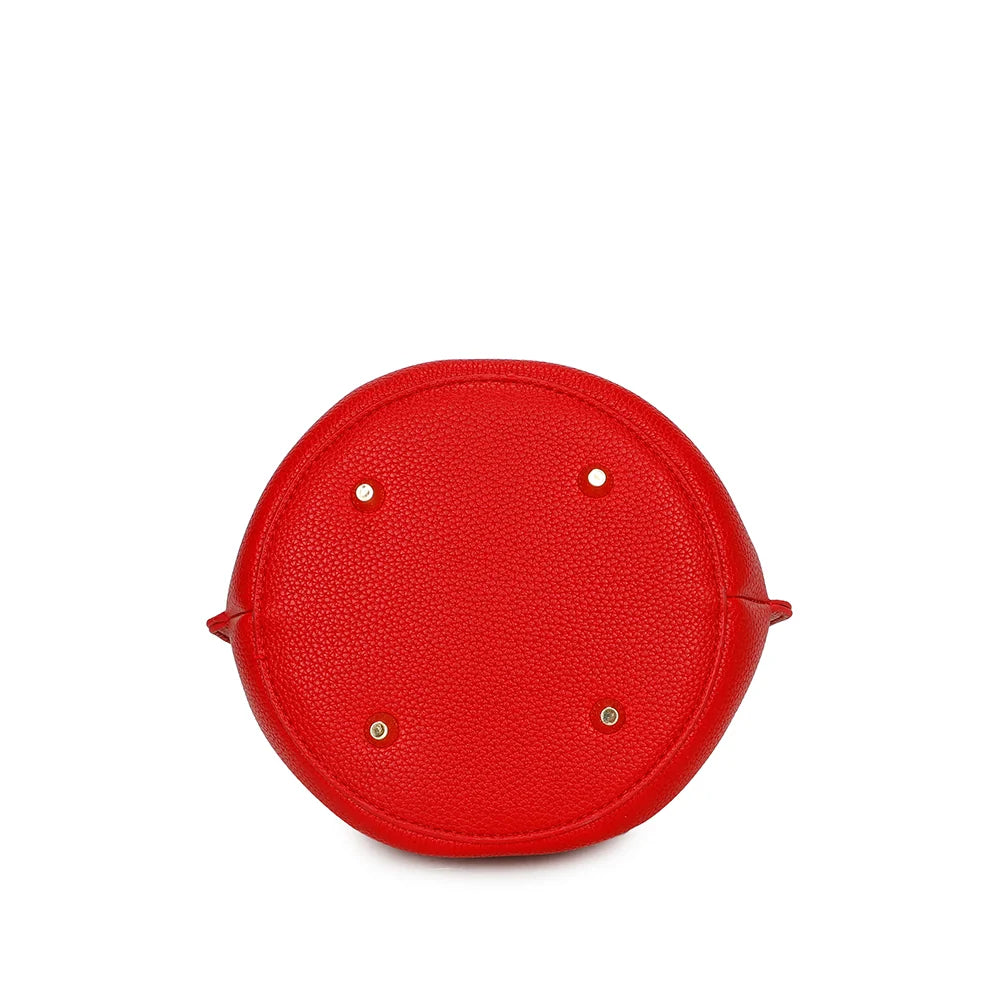 Fond plat du sac Éclat de Rêve rouge, pour une bonne stabilité posé – réf. KJ-62050