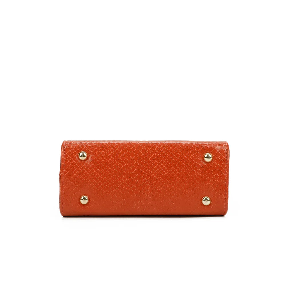 Dessous de l’Éclat Moderne orange : base plate et rectangulaire posée sur de petits pieds dorés – réf. HY-5422