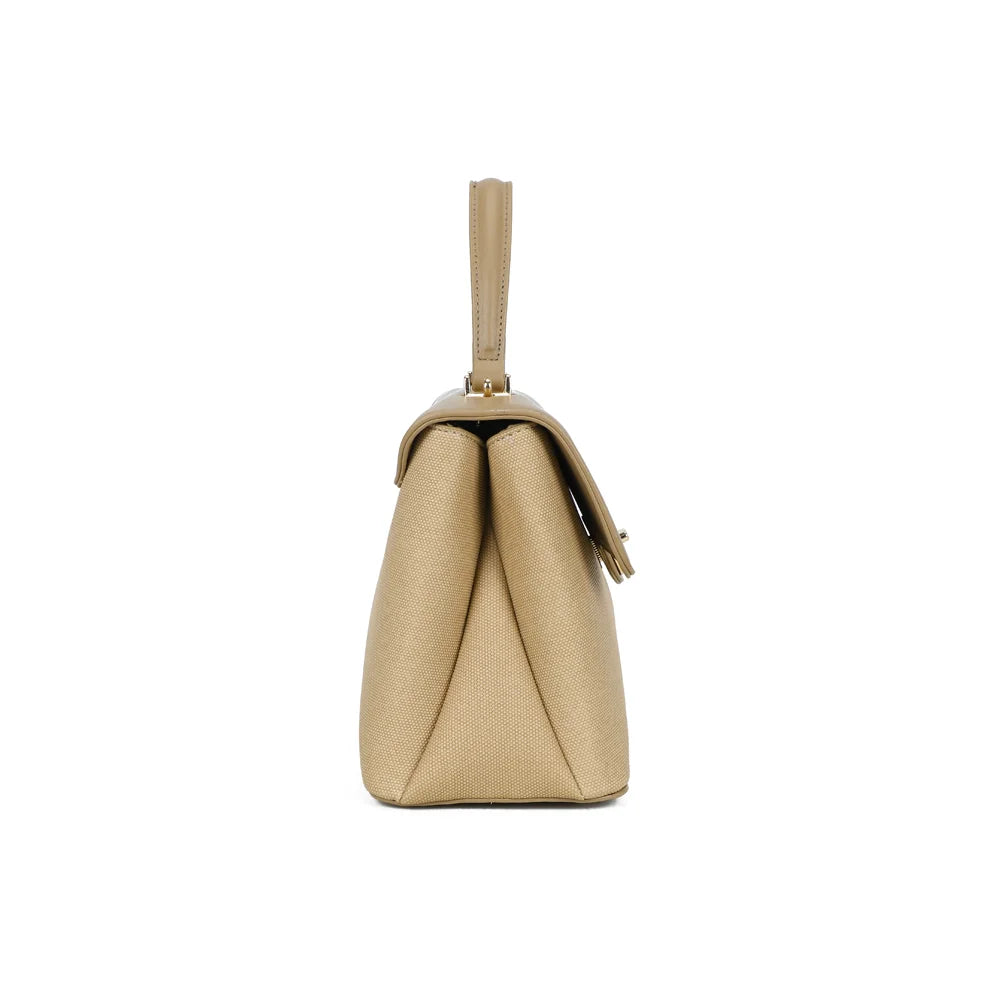 Éméria taupe foncé de profil : 12 cm de profondeur pour une silhouette nette et structurée – réf. R-1998-1
