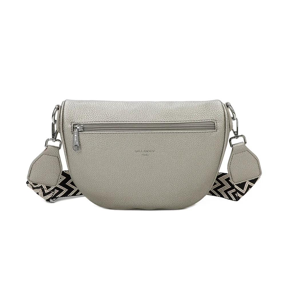 Dos de l’Essentiel argent : forme arrondie et simili cuir grainé au toucher doux – réf. Z-83051