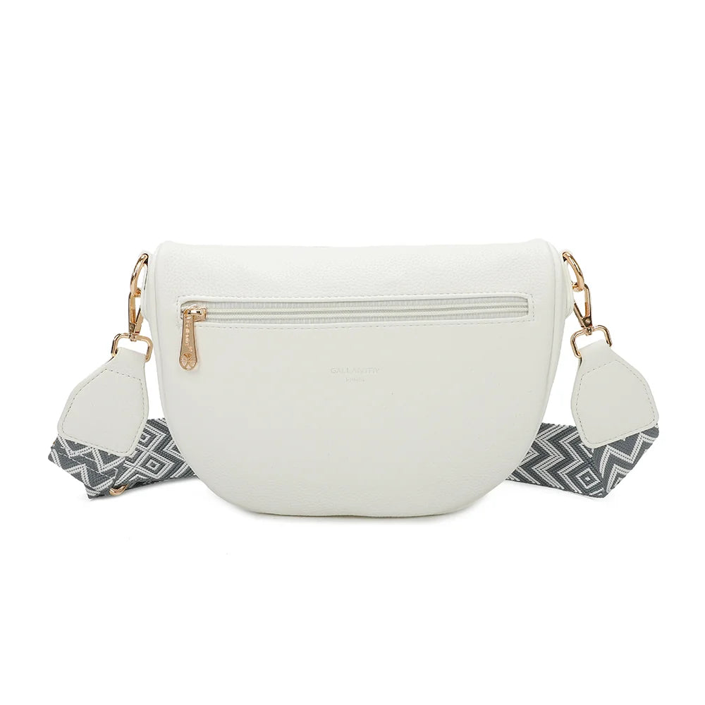 Dos de l’Essentiel blanc : forme arrondie et simili cuir grainé au toucher doux – réf. Z-83051