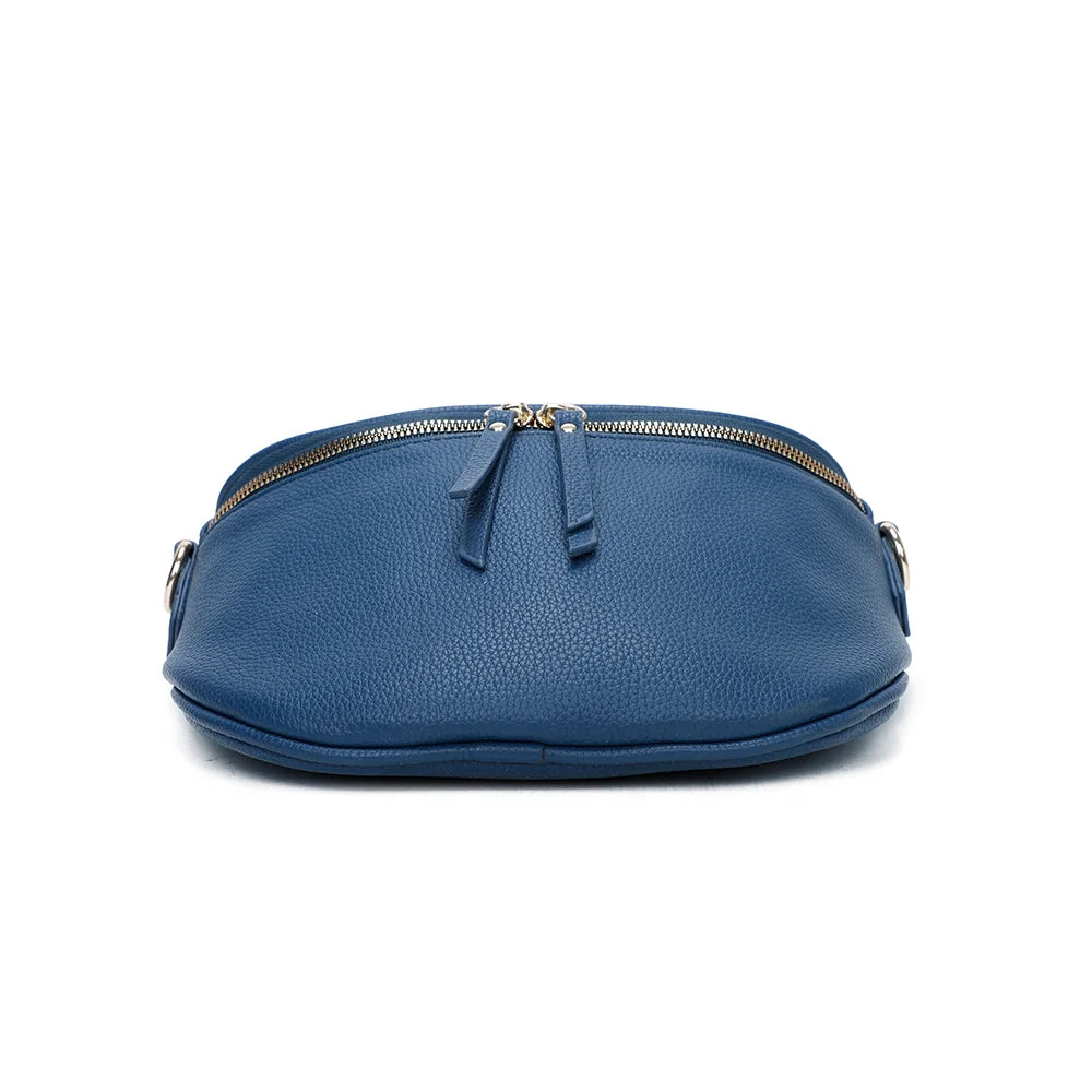 Vue du dessous de l’Essentiel marine : base arrondie en simili cuir grainé vegan – réf. Z-83051