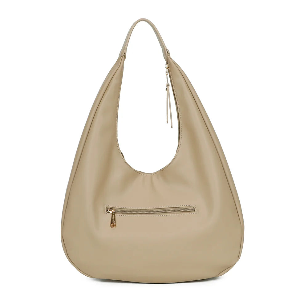 Dos du Fleur de Lune taupe avec sa poche zippée pour ranger les petits objets – réf. G-7494