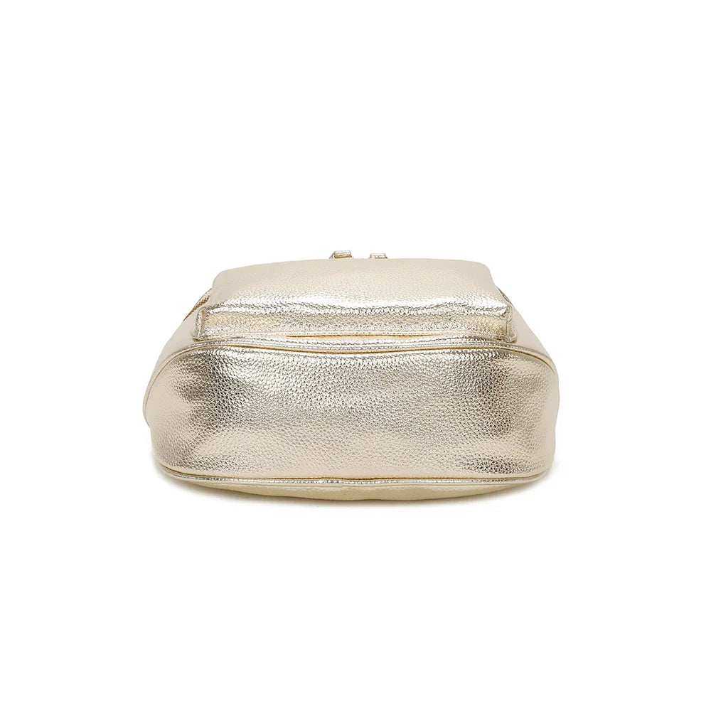 Dessous du Glamour Shiny doré : base arrondie en simili cuir grainé brillant, finition soignée – réf. Z-83047-1