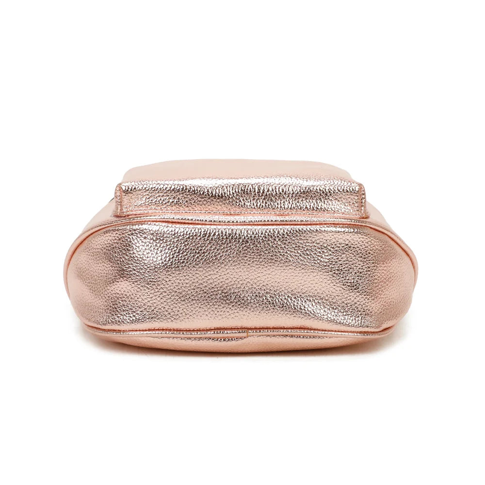 Dessous du Glamour Shiny rose : base arrondie en simili cuir grainé brillant, finition soignée – réf. Z-83047-1