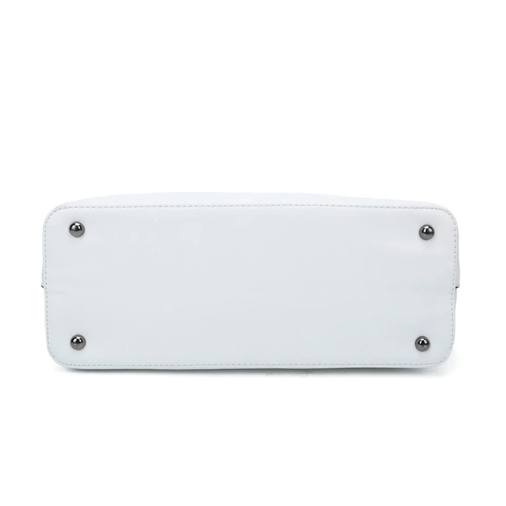 Dessous du sac Hailey blanc, à la forme structurée qui garde bien sa tenue – réf. G-7329-1