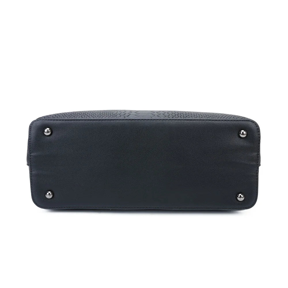 Dessous du sac Hailey noir, à la forme structurée qui garde bien sa tenue – réf. G-7329-1