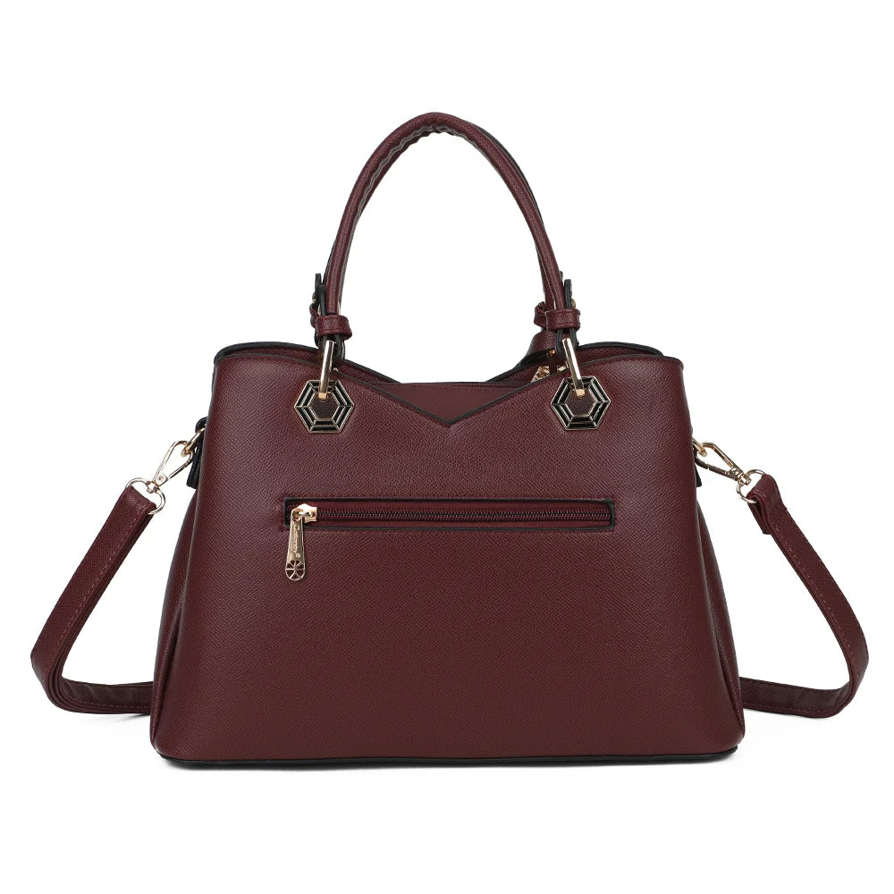 Dos de l’Harmonie Trio bordeaux, lignes nettes et poignées doubles au-dessus – réf. M-9431
