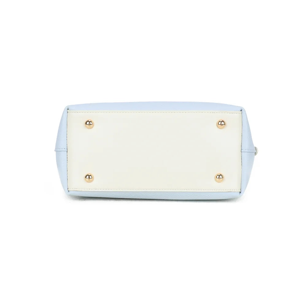 Dessous du sac Horizon Duo bleu clair, base plate qui lui permet de tenir debout – réf. R-2038