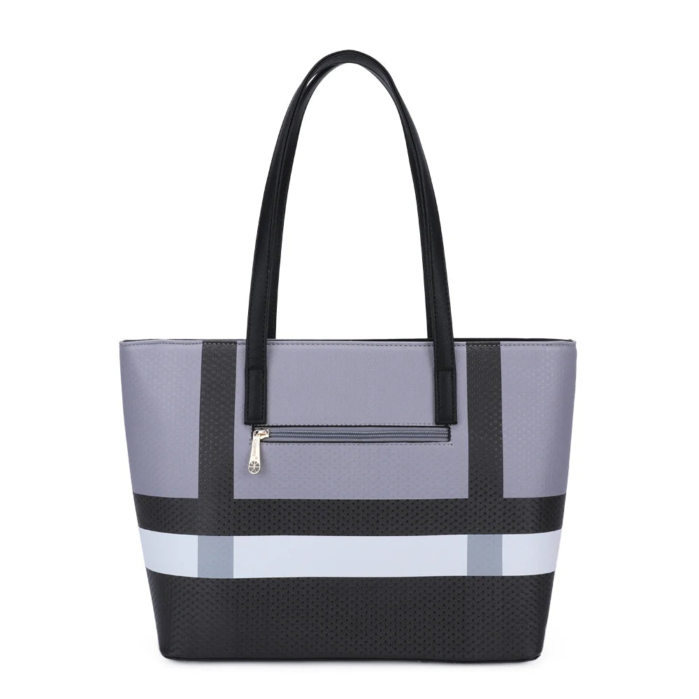 Dos du Jolie gris avec sa poche zippée pour garder téléphone ou clés à portée de main – réf. M-7422