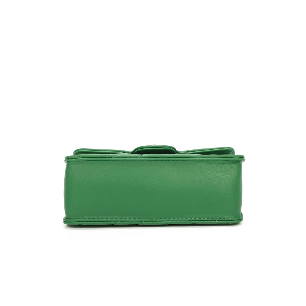 Dessous de L’Allegra vert, un format rectangulaire compact de 22 × 8 cm – réf. C-0159