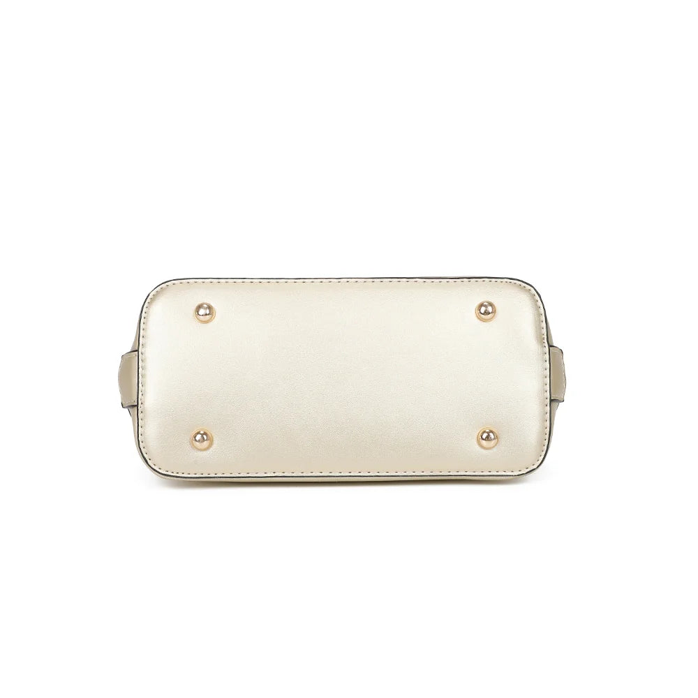 Dessous de L'Éclat Mini bronze : base plate posée sur des pieds métalliques dorés – réf. DQ-8596-5