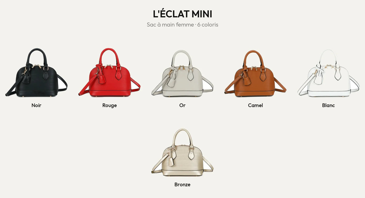 L'Éclat Mini, petit sac à main femme bombé, en six coloris – Gallantry Paris – réf. DQ-8596-5
