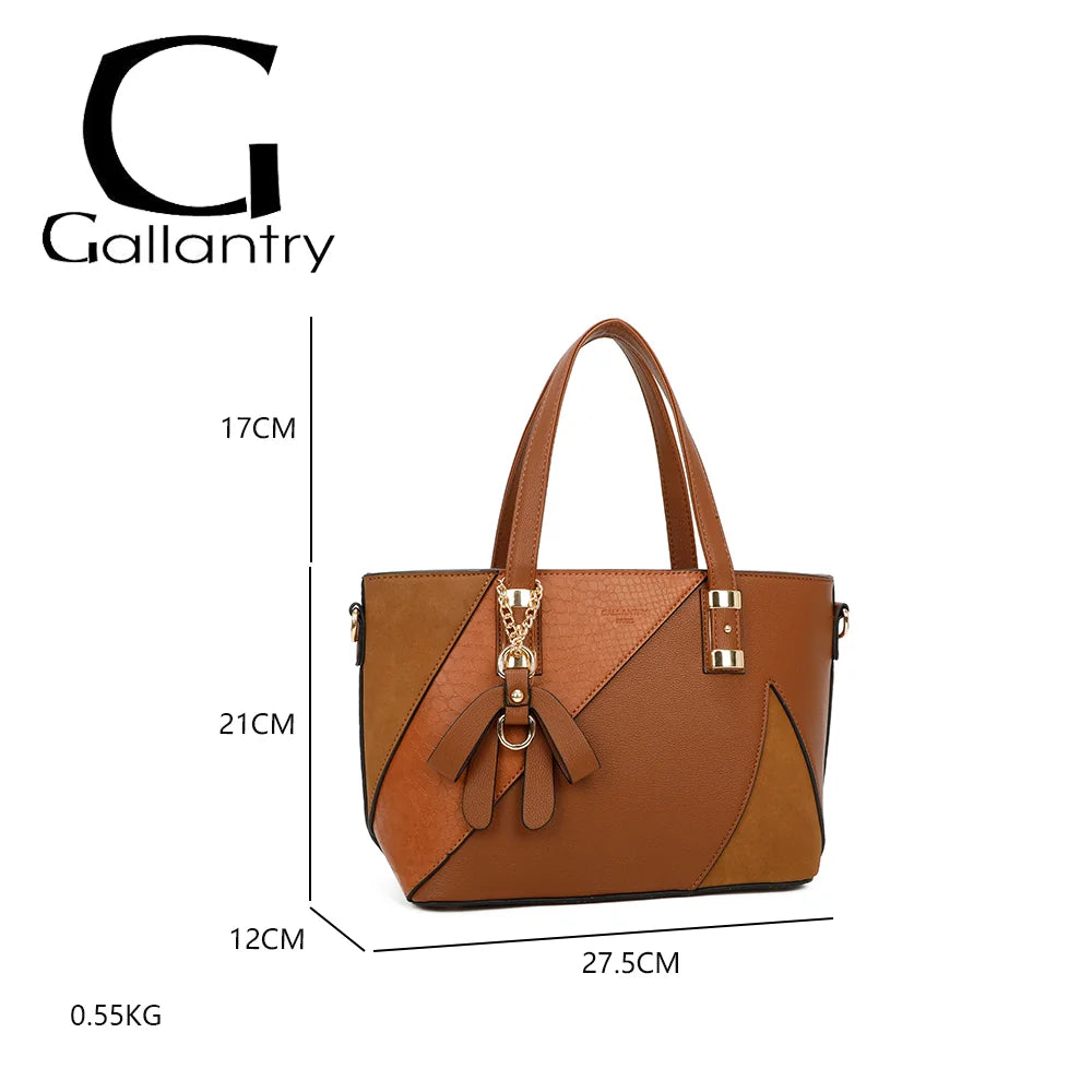 Dimensions de L’Ingénieuse Mini brun : 27,5 × 12 × 21 cm, anses de 17 cm – réf. Z-9329-34