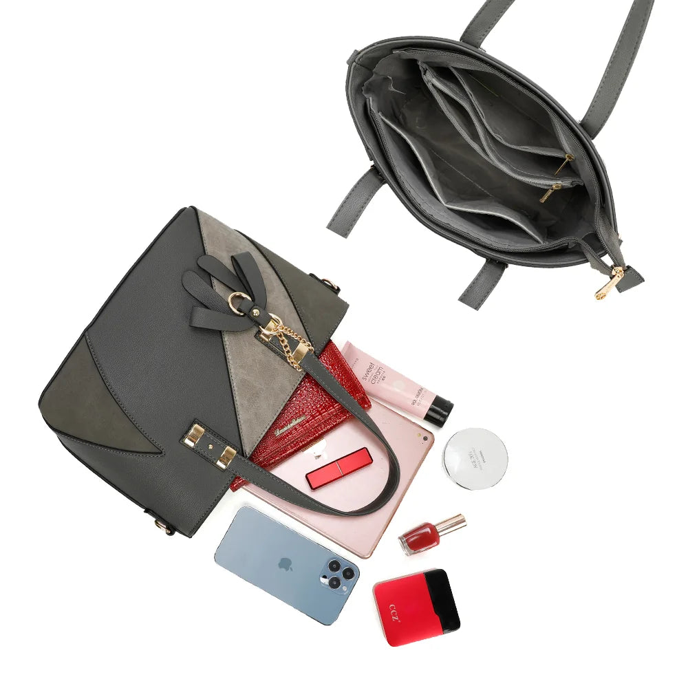 Intérieur zippé de L’Ingénieuse Mini gris foncé, avec une poche zippée et des poches plaquées – réf. Z-9329-34