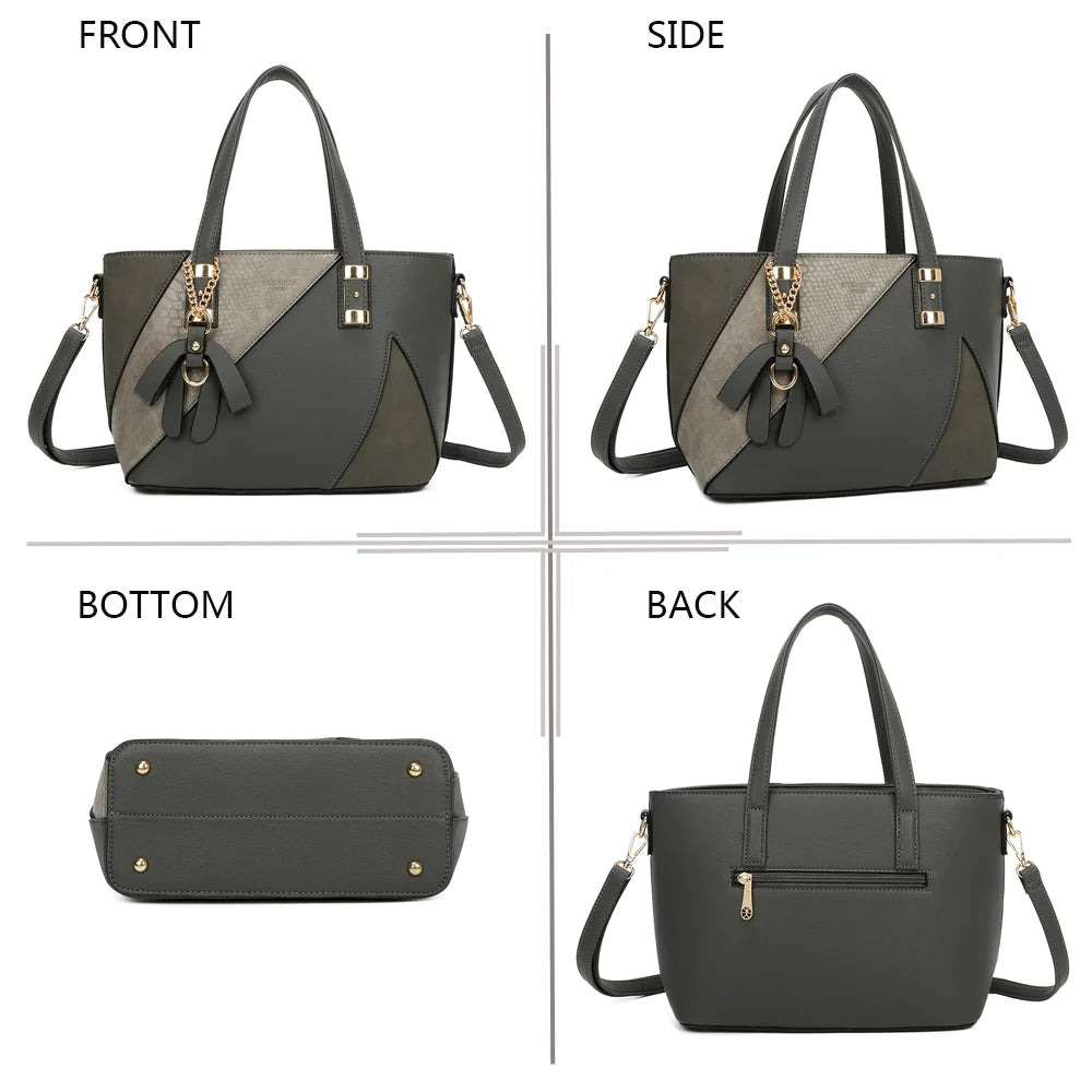L’Ingénieuse Mini gris foncé sous quatre angles : face, côté, dessous et dos – réf. Z-9329-34