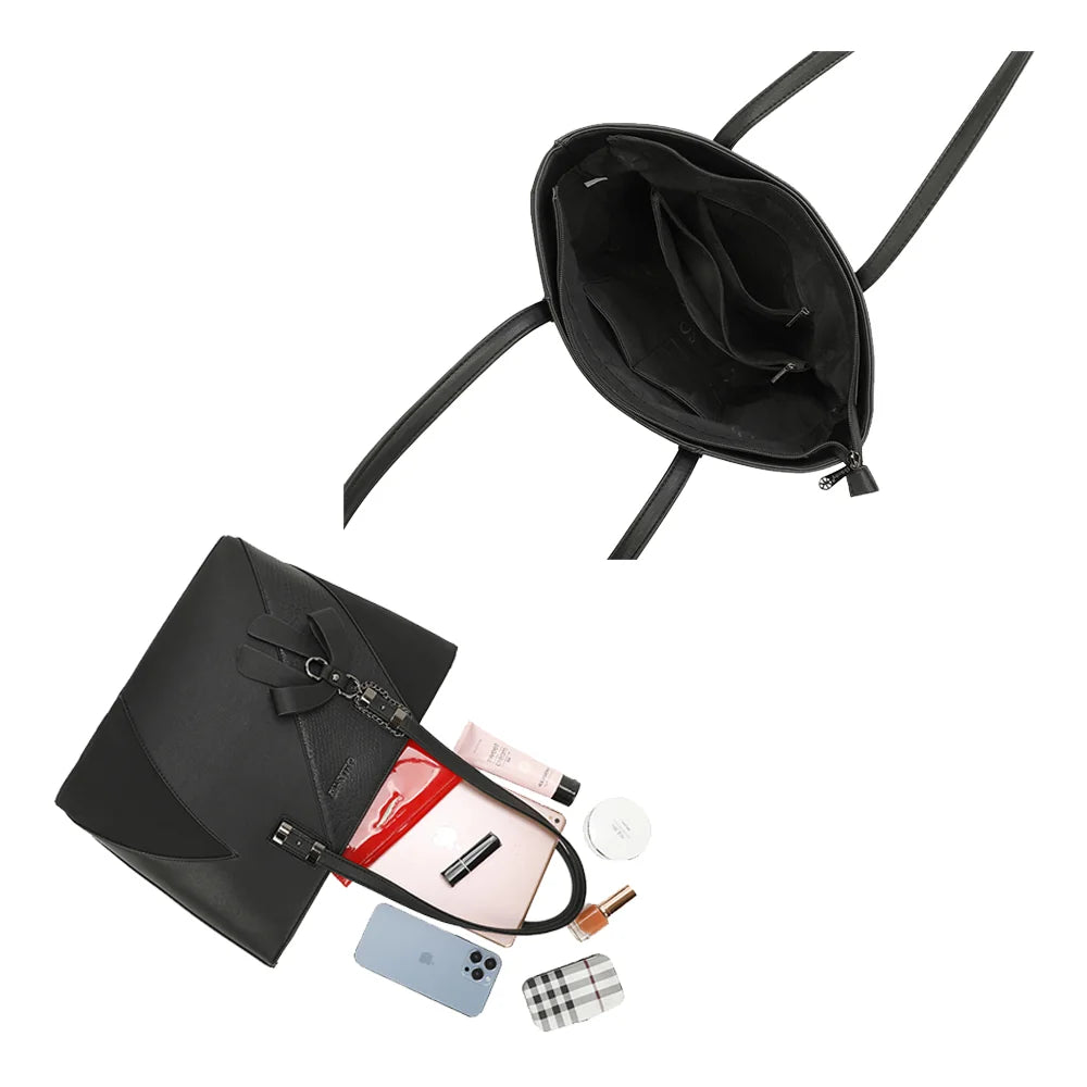 Intérieur zippé de L'ingénieuse noir, compartiments et poches pour ranger vos affaires – réf. M-9329-36