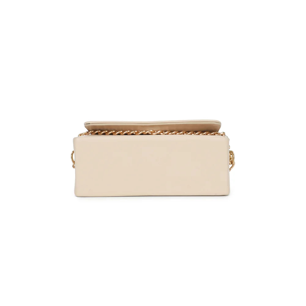 Base rectangulaire plate de La Azurée beige, pour un sac qui tient bien sa forme – réf. YL-26021