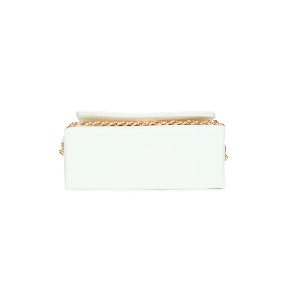 Base rectangulaire plate de La Azurée blanc, pour un sac qui tient bien sa forme – réf. YL-26021