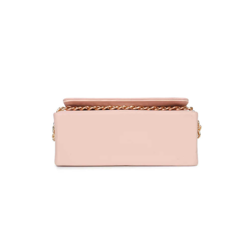 Base rectangulaire plate de La Azurée rose, pour un sac qui tient bien sa forme – réf. YL-26021