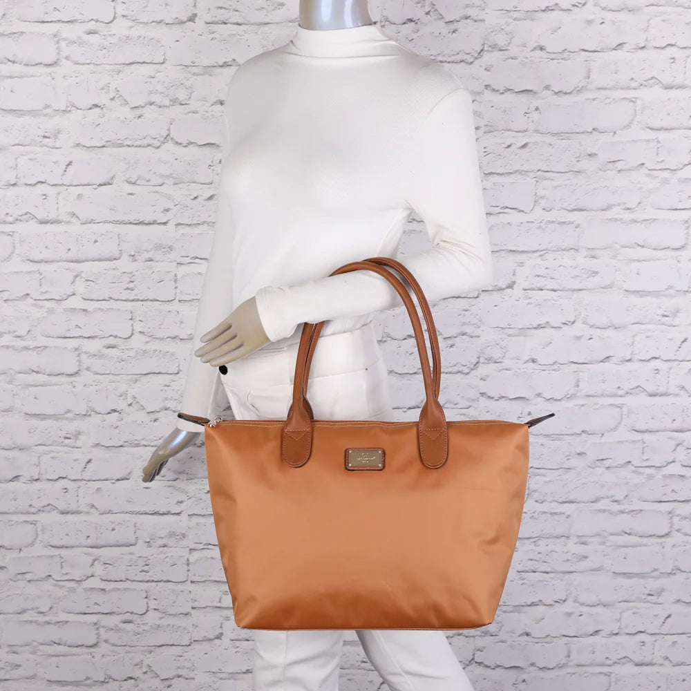 Sac cabas femme La Balade (Large) jaune foncé porté à l’épaule grâce à ses anses de 24 cm – réf. Z-02