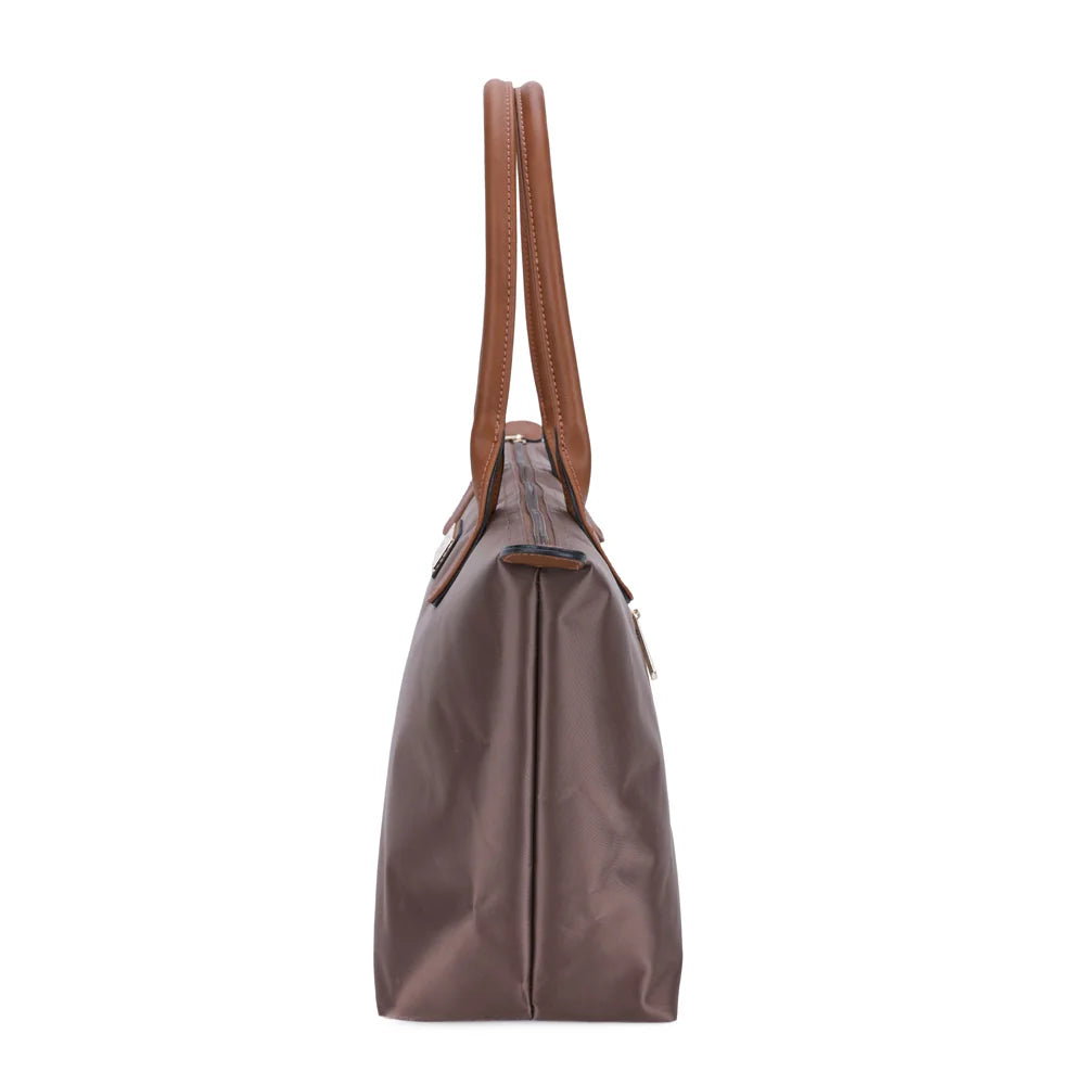 Profil de La Balade (Large) taupe foncé : 18 cm de profondeur pour ranger l’essentiel de la journée – réf. Z-02