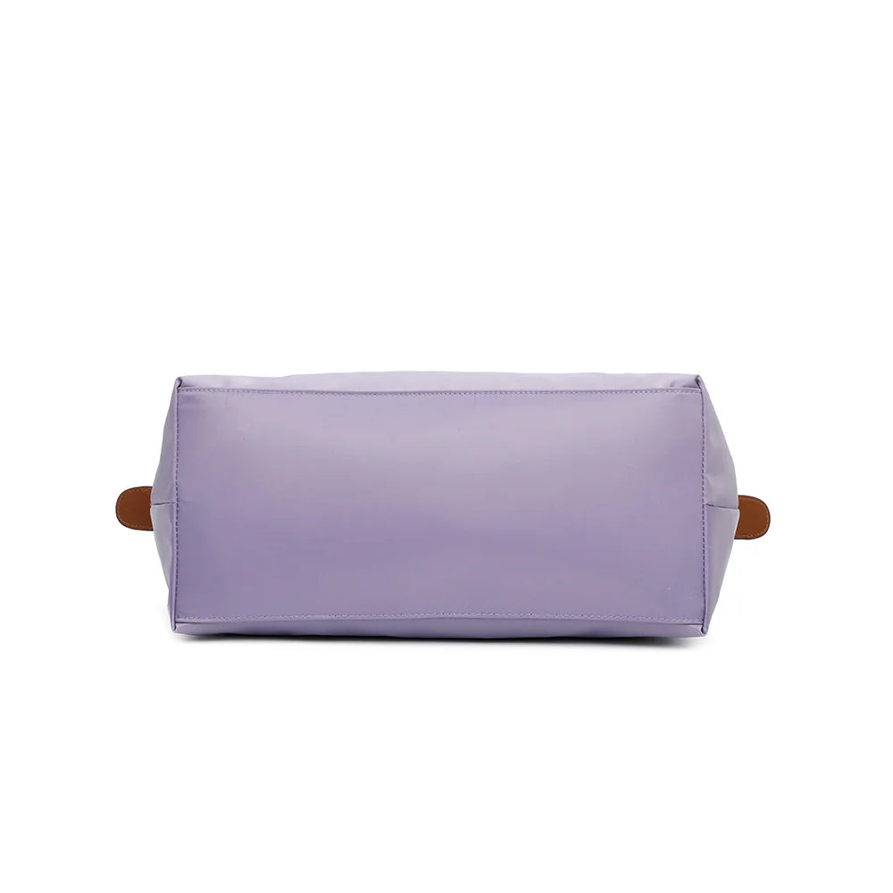 Dessous de La Balade (Large) violet claire, une base large en nylon pour un cabas qui tient bien – réf. Z-02