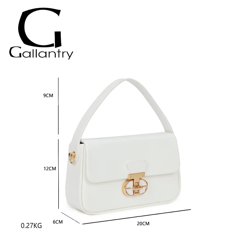 Dimensions du sac La Caliane blanc : 20 × 6 × 12 cm, anse de 9 cm, 0,27 kg – réf. YL-26023
