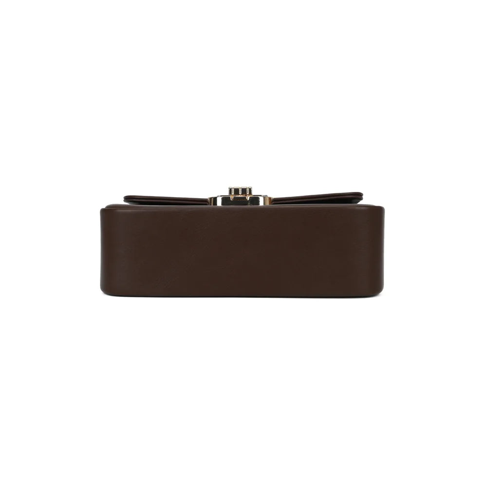 Dessous du sac La Caliane coffee, base nette et finition synthétique lisse – réf. YL-26023