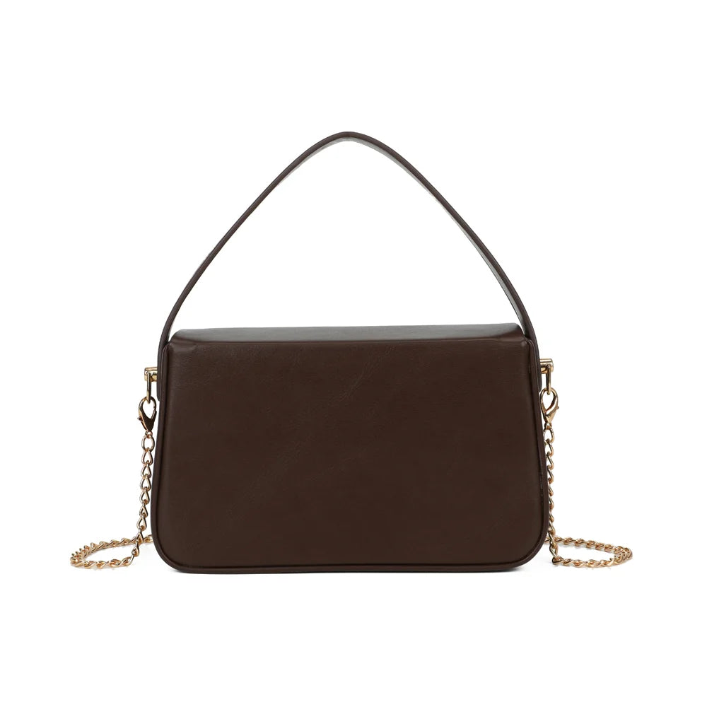 Dos du sac La Caliane coffee, finition synthétique lisse et anse courte – réf. YL-26023