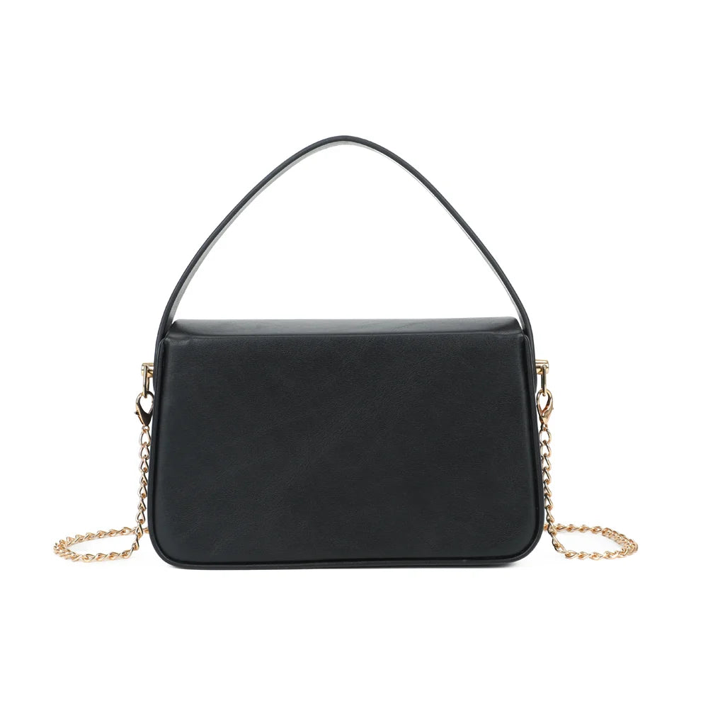 Dos du sac La Caliane noir, finition synthétique lisse et anse courte – réf. YL-26023