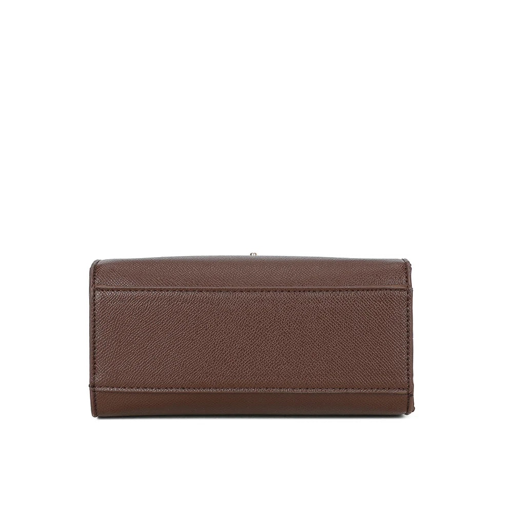 Dessous du sac La Colette café, base plate qui lui permet de tenir debout toute seule – réf. R-2059