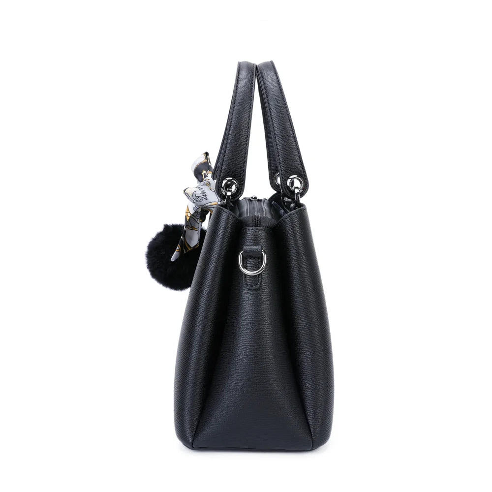 Sac à main La Coquette noir de profil – réf. DQ-815