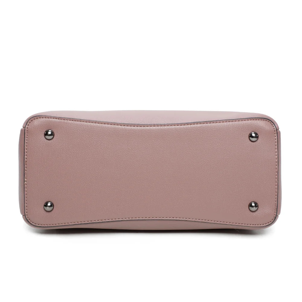 Dessous du sac à main La Coquette rose foncé avec ses pieds métalliques – réf. DQ-815