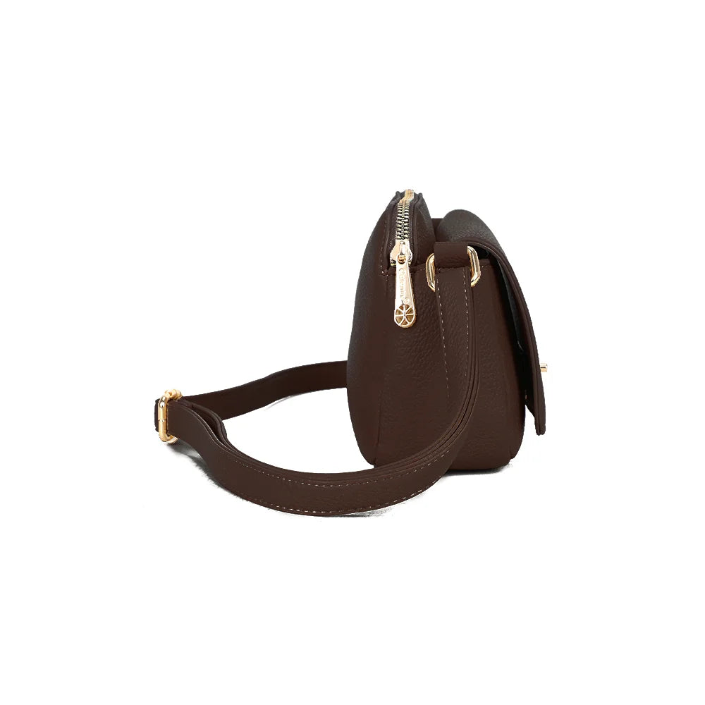 Profil du La Divine café : format compact de 8 cm de profondeur et zip du compartiment principal – réf. R-2050