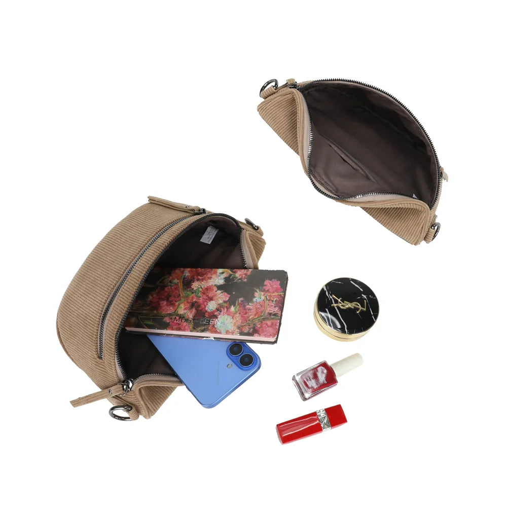 Intérieur de La Maddy taupe foncé : doublure synthétique et poche zippée intérieure pour les essentiels – réf. Z-83051-10