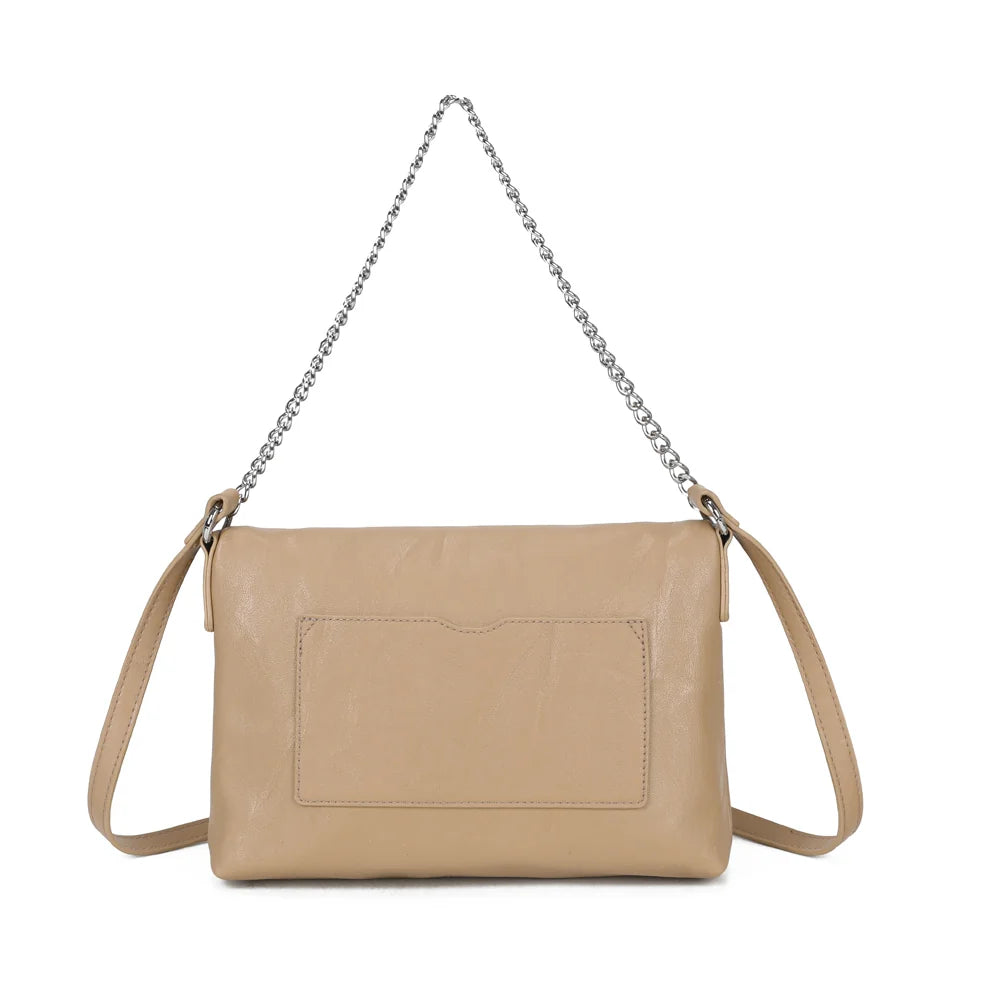 Dos de La Marilou taupe, surface synthétique lisse au léger effet froissé – réf. Z-83096
