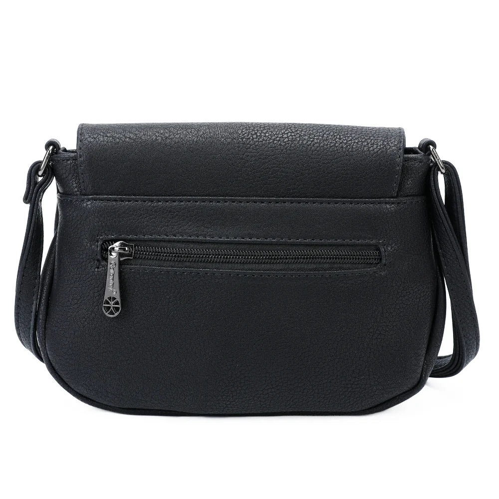 Dos de La Mokaïa noir avec sa poche zippée pour garder l’essentiel à portée de main – réf. HJ-7058-A